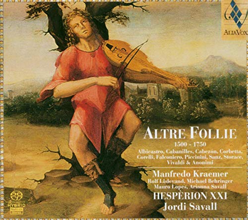 CD cover: Renaissance painting of a lute player in a landscape.