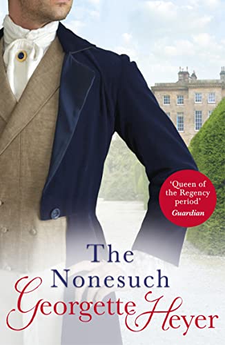 Book cover: Regency-era man in a blue coat, manor house background.