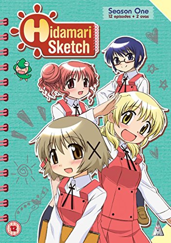 “Hidamari Sketch” DVD cover featuring four anime girls and a sketchbook.
