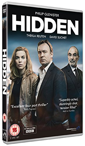 DVD cover for "Hidden" featuring three actors and a wintry scene.