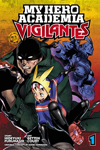 Manga cover featuring a large masked man carrying a smaller hero in a costume.