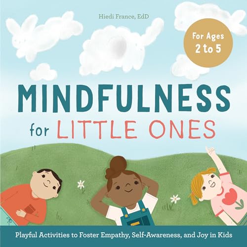 Book cover with children lying in grass under a cloudy sky.