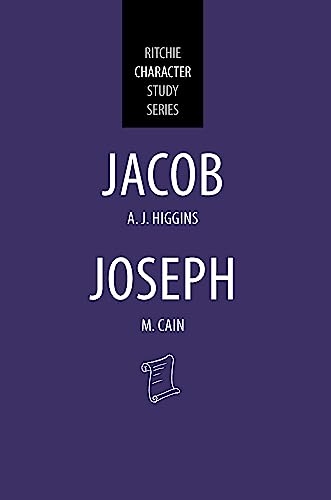 Book cover: "Jacob & Joseph" by A.J. Higgins and M. Cain, purple background.