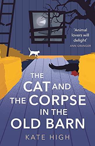 Book cover: cat, corpse, barn, ladder, and moonlit window illustration.