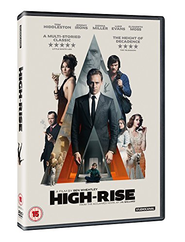 “High-Rise” DVD cover featuring cast portraits and geometric design.