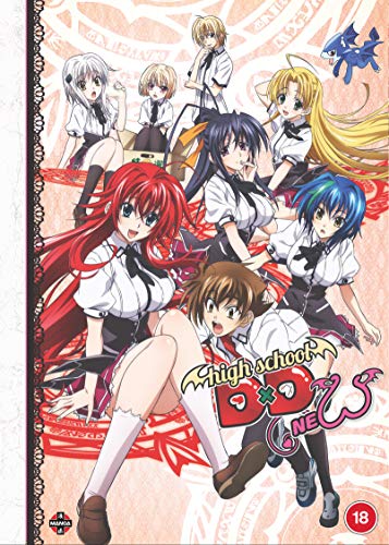 Anime characters from High School DxD New on a DVD cover with an 18 rating.