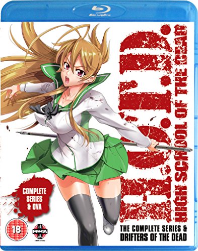 Blu-ray cover for "High School of the Dead" anime, featuring a female character.