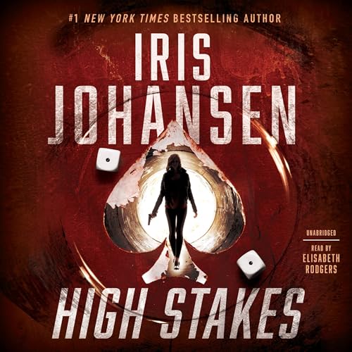 Book cover: woman with gun inside a red spade, dark background.