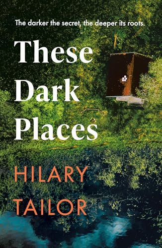 Book cover: dark foliage, a small shed, and large white text.