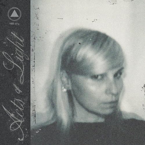 CD cover for Hilary Woods’ “Acts Of Light” with a blurred portrait.