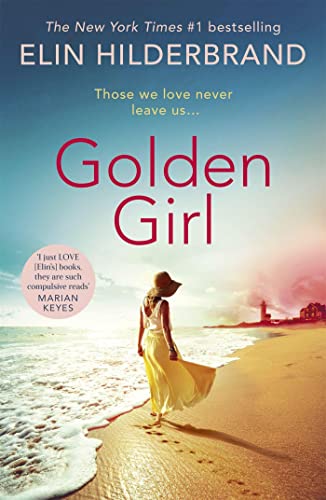 Book cover: woman in yellow dress walking on a beach.