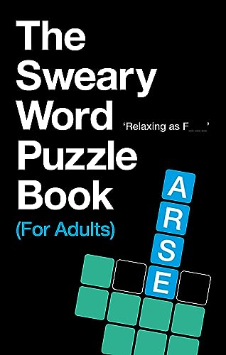 Book cover with large white text and a partial crossword puzzle.
