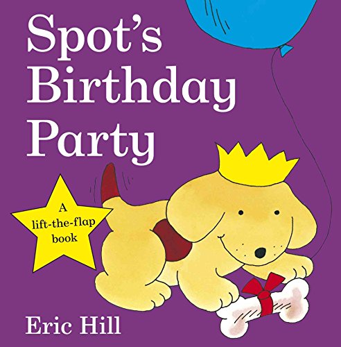 "Children's book cover featuring a yellow dog wearing a crown, holding a bone."