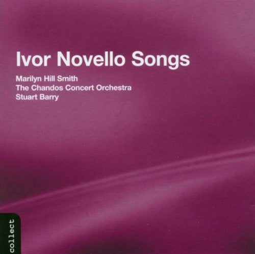 "Album cover with green gradient background, white text 'Ivor Novello Songs' and artist names."
