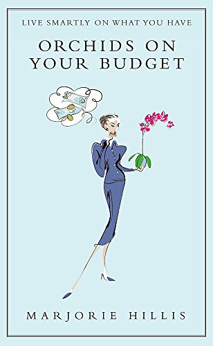 Book cover: woman in blue suit holding orchids, money illustration.