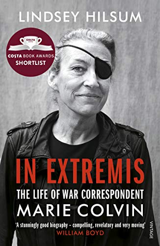 Book cover featuring Marie Colvin, a war correspondent with an eye patch.