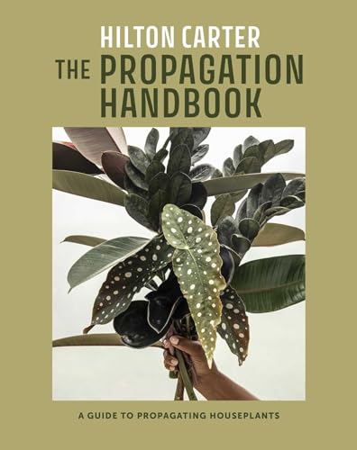 Book cover featuring a hand holding variegated plant cuttings.