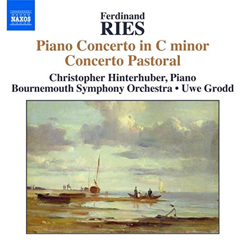 CD cover for Ferdinand Ries piano concertos with a seascape painting.