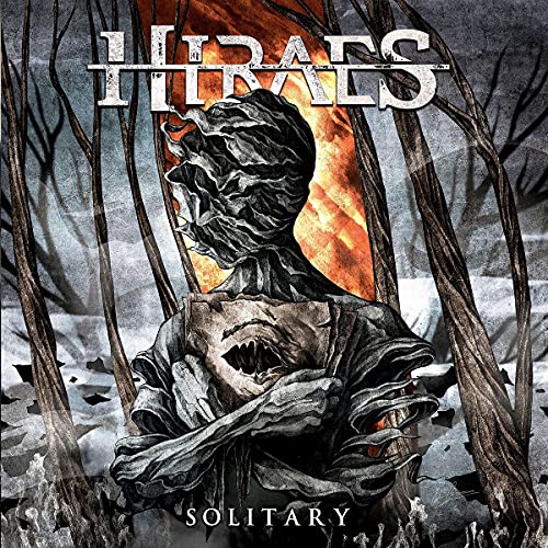 Album cover for Hiraes’ “Solitary” featuring a shrouded figure in a forest.
