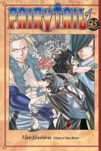Fairy Tail volume 35 manga cover with three illustrated characters.