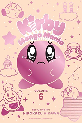 Cover of "Kirby Manga Mania, Vol. 6" featuring a pink Kirby character.