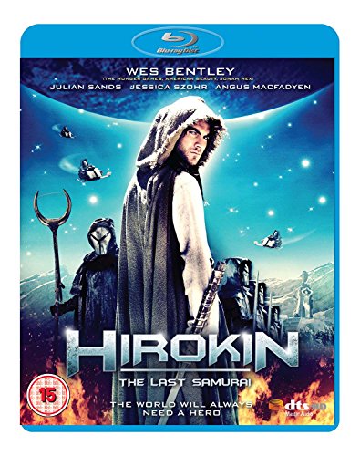 Blu-ray cover for "Hirokin: The Last Samurai" featuring a hooded figure.