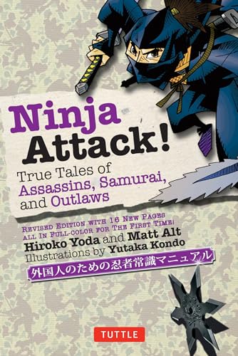 Book cover: “Ninja Attack!” depicts a masked ninja with a sword and shuriken.