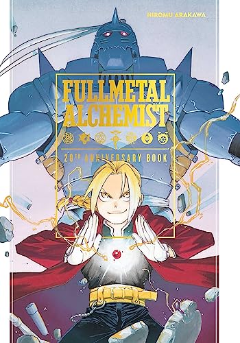 Fullmetal Alchemist 20th Anniversary Book cover with Edward Elric and an Automail.