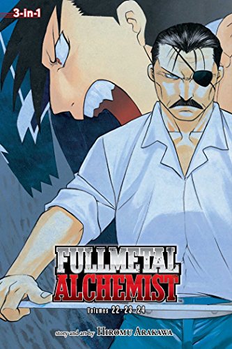 Fullmetal Alchemist 3-in-1 manga cover featuring King Bradley with an eyepatch and sword.