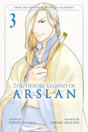 Manga volume cover featuring a blonde man in robes, title "The Heroic Legend of Arslan.