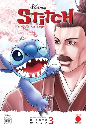 Stitch & The Samurai Vol. 3" manga cover featuring Stitch and a samurai.