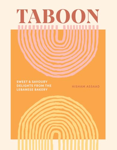 Book cover for "Taboon" with orange and pink abstract design.
