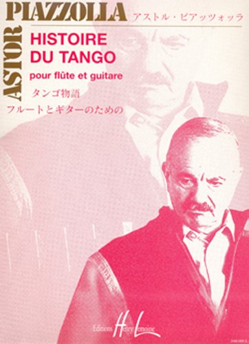 Flute and guitar duo album cover with tango music theme and French title.