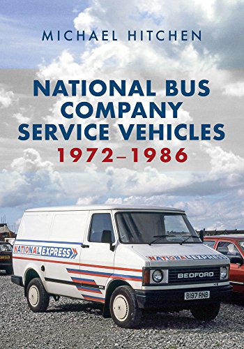 Book cover featuring a white National Express van, 1972-1986.