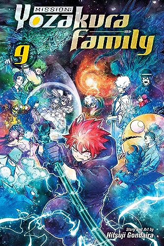 Manga volume 9 cover with colorful characters and action scene.