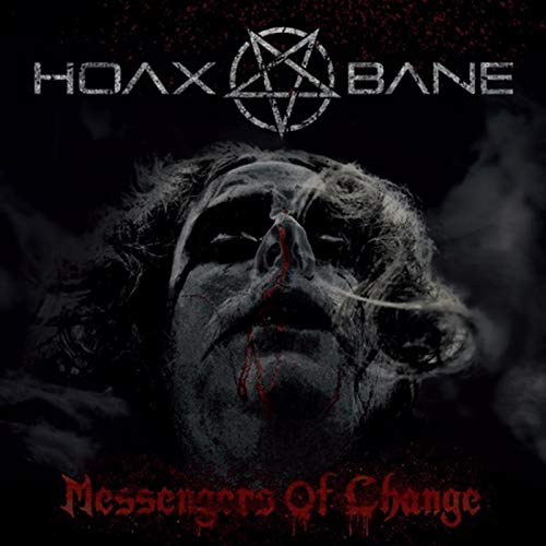 CD cover: dark image with band name, pentagram, and distressed face.