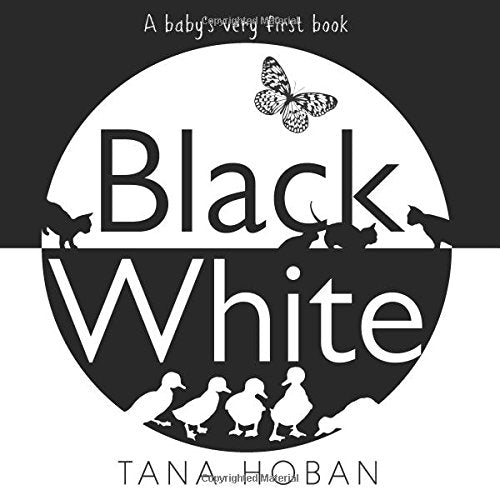 Black and white book cover featuring silhouettes of cats, ducks, and a butterfly.
