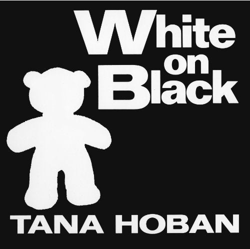 Black background with white text and a simple bear illustration.