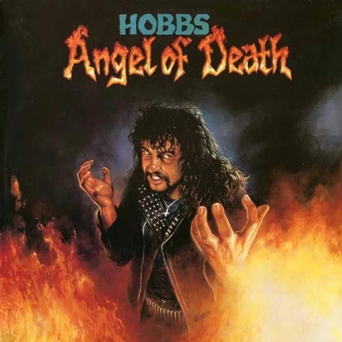 Album cover for Hobbs Angel of Death featuring a man amidst flames.