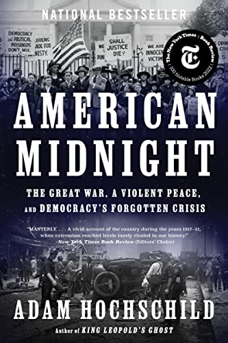 Book cover: “American Midnight” depicts a protest scene from 1919.