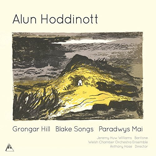 CD cover: landscape illustration with text naming Alun Hoddinott’s compositions.