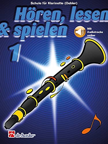 Clarinet method book cover with instrument illustration and musical note.