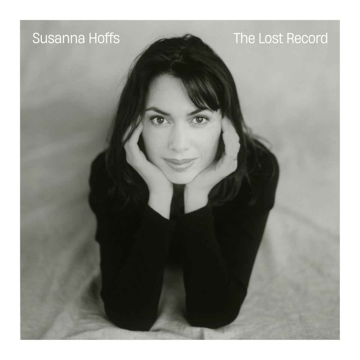 Black and white portrait of Susanna Hoffs, album cover for "The Lost Record.