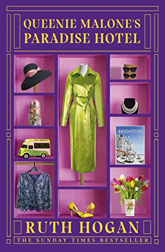 Book cover featuring a pink shelf display of colorful objects and clothing.