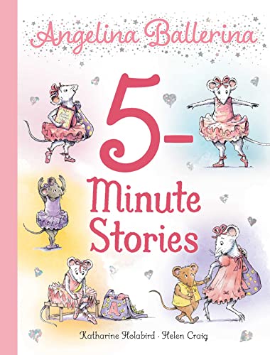 Book cover featuring illustrated mice ballerinas and large pink number five.