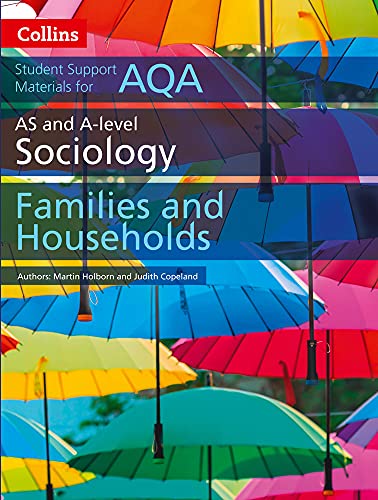 Sociology textbook cover with colorful umbrellas and text: “Families and Households.”