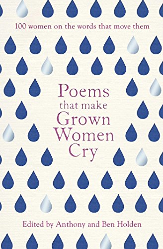 Book cover with blue teardrops and red text: "Poems that make Grown Women Cry.