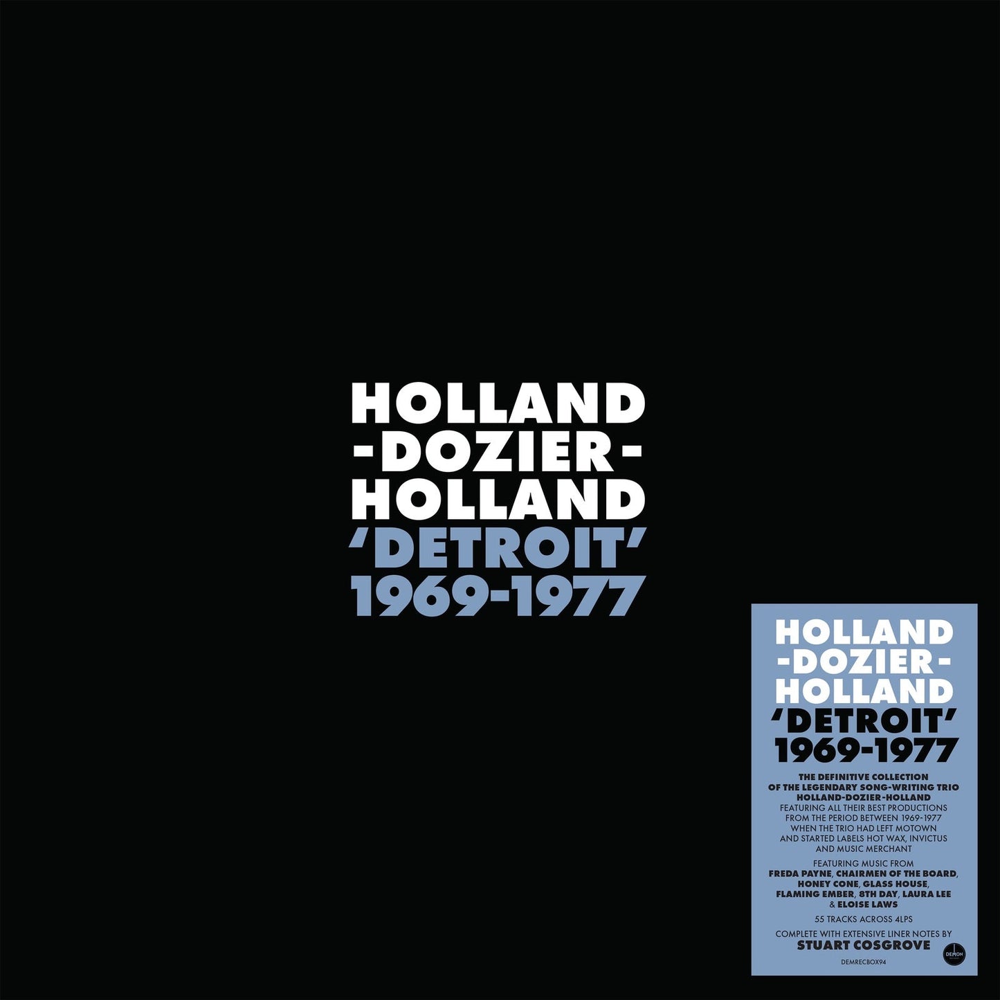 Vinyl record cover for Holland-Dozier-Holland’s “Invictus Anthology,” black background.