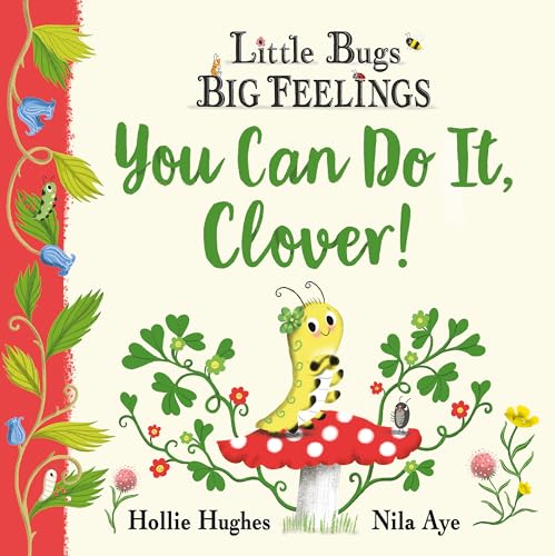 Book cover featuring a yellow caterpillar on a red mushroom with green foliage.