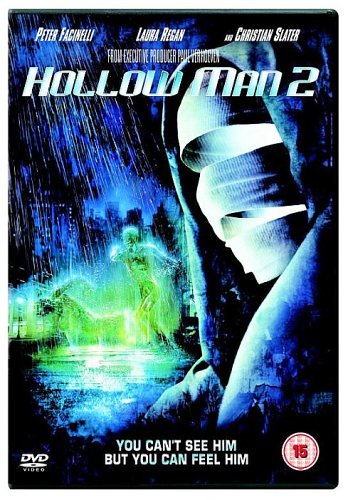 Hollow Man 2" DVD cover featuring a ghostly figure in a rainy cityscape.